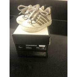 Dsquared2 baby schoentjes maat 20 leren / wit / goud