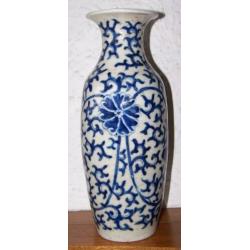 Chinese Kangxi vaas, blauw wit