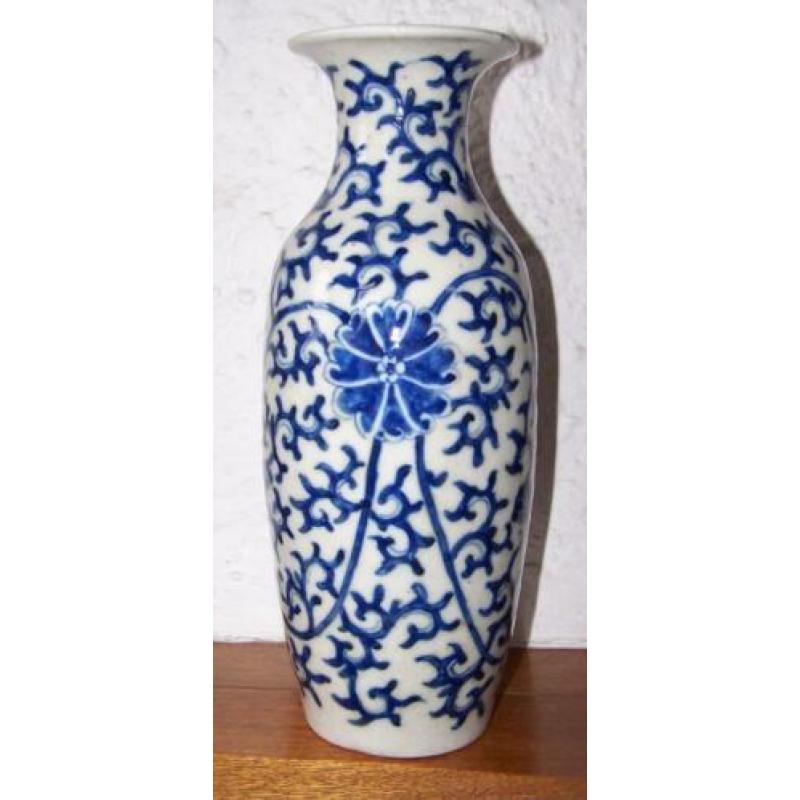 Chinese Kangxi vaas, blauw wit