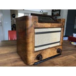 Antieke Philips 456a buizenradio uit 1936