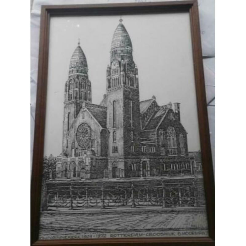 KONINGINNEKERK Rotterdam Crooswijk, B.Moorman. Gravure