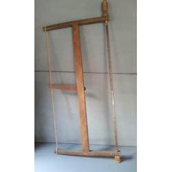 Franse brocante houten spanzaag 110 cm