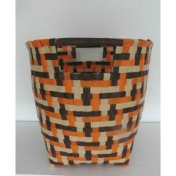 Grote mand gevlochten Kitch Kitchen retro oranje bruin wit