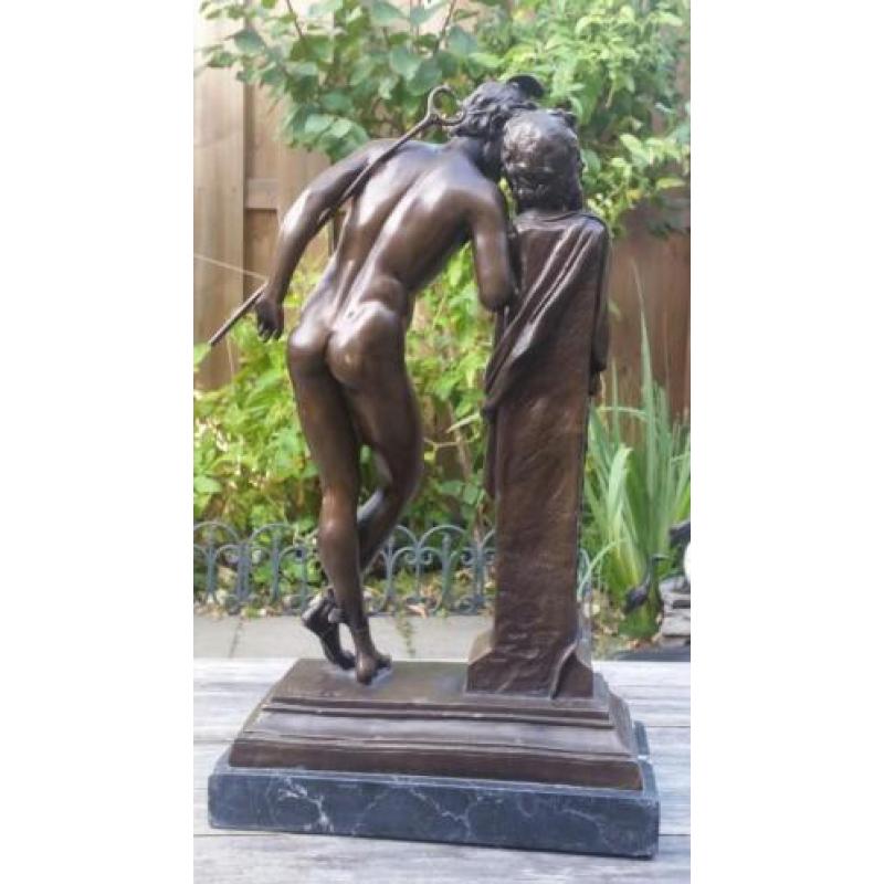 H. Moulin- a Secret From on High -Bronze Sculpture