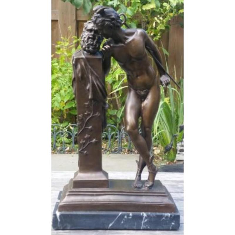 H. Moulin- a Secret From on High -Bronze Sculpture